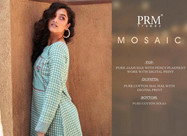 Prm Mosaic Digital Printed Designer Dress Material Collection